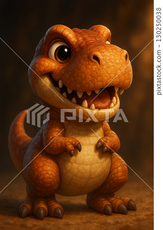 Deformed Tyrannosaurus illustration 3D 130250038