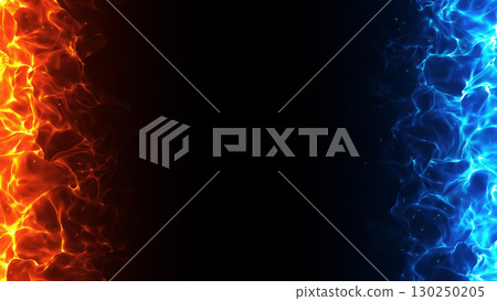 紅色和藍色衝突的火焰效果背景 紅色和藍色衝突的火焰效果背景 130250205