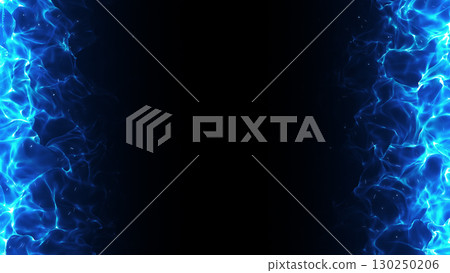 Blue flame effect background burning on both sides of the screen 130250206