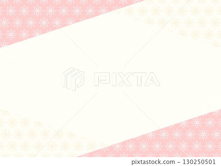 背景：花卉圖案和四個角框，粉紅色 130250501