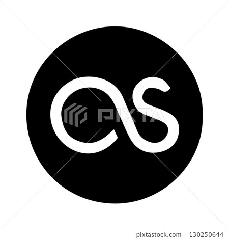 letter A and S logo icon vectors design 130250644