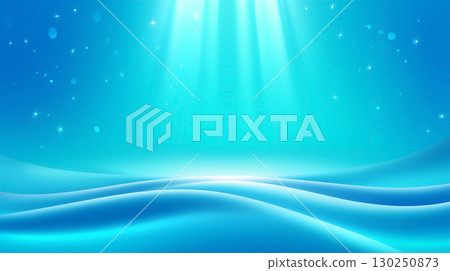 光線透過的水下藍色背景設計 130250873