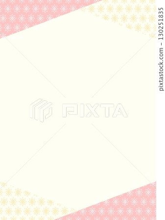 Vertical background with floral pattern and corner frames in pink Vertical background with floral pattern and corner frames in pink 130251835