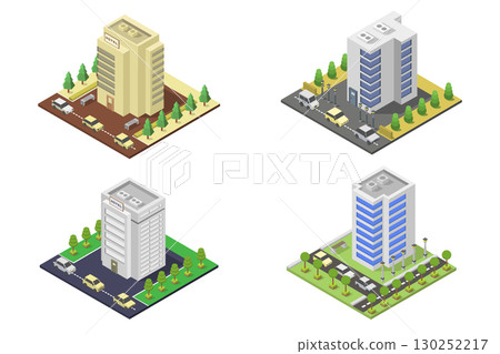 Isometric skyscraper 130252217