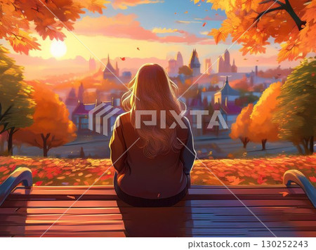 在黃昏的景觀 在黃昏的景觀 130252243