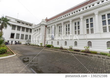 Jakarta, Indonesia - Mar 31,2024 : View of Museum Bank Indonesia, heritage building in Jakarta Old Town in Jakarta, Indonesia on Mar 31,2024. 130252386