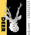 Stylish and chic deer poster-style illustration, design, and postcard 130252525