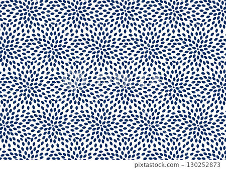 Traditional Japanese pattern background material. Japanese pattern material. Chrysanthemum. 130252873