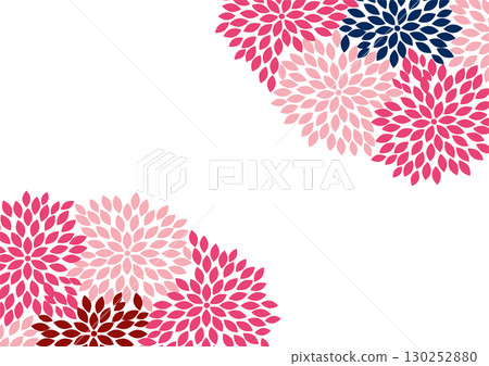 日本傳統圖案背景素材。日式圖案素材。菊花。 日本傳統圖案背景素材。日式圖案素材。菊花。 130252880