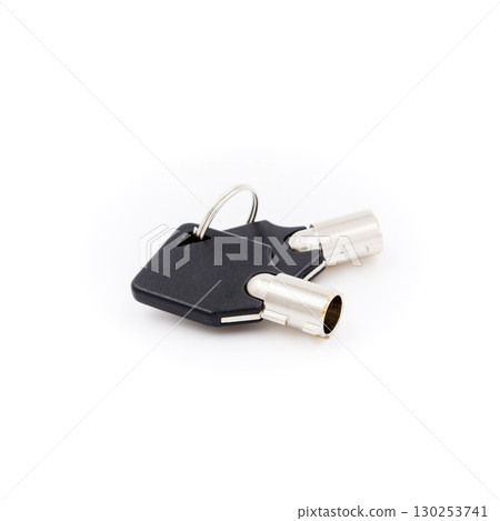 Key placed on a white background 130253741