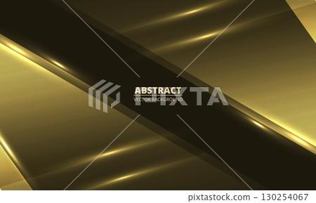 Black and gold abstract background with geometric dynamic glowing golden diagonal lines. Black and gold abstract background with geometric dynamic glowing golden diagonal lines. 130254067