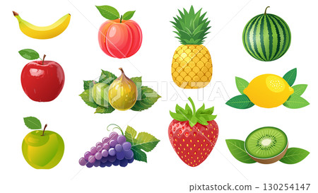 新鮮水果插圖集 130254147