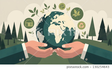 Hands Holding Earth Emphasizing Environmental Protection and Sustainability Efforts Hands Holding Earth Emphasizing Environmental Protection and Sustainability Efforts 130254643
