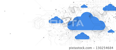 Cloud storage concept technology background and network security 130254684