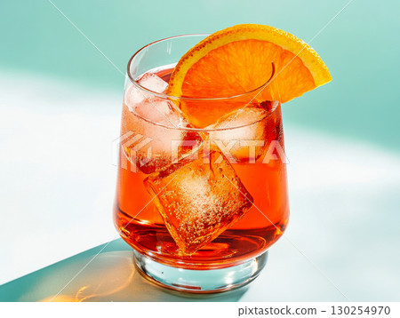 glass of apperol spritz cocktail glass of apperol spritz cocktail 130254970