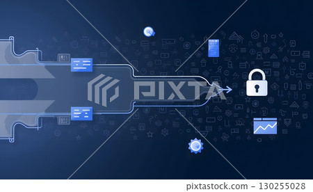 Digital Transformation Concept with Cybersecurity and Data Protection Elements 130255028
