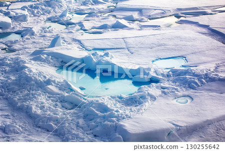 ice at the North pole and near in 2016 ice at the North pole and near in 2016 130255642