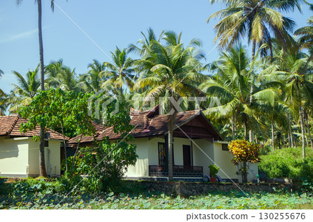 Villas of rich Indians on shores of Bay of Bengal 130255676