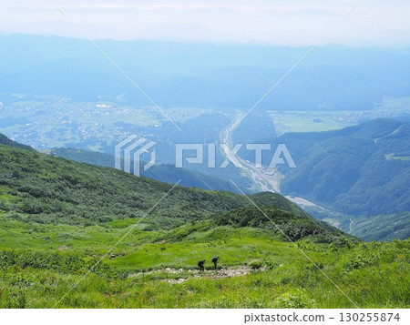 Nagano Prefecture, Happo-one Nature Trail hikers, August Nagano Prefecture, Happo-one Nature Trail hikers, August 130255874