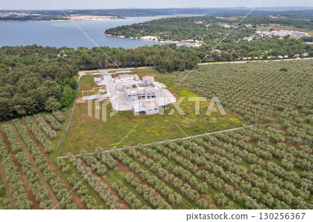 Wastewater treatment plant near Adriatic coast in Croatia. Wastewater treatment plant near Adriatic coast in Croatia. 130256367