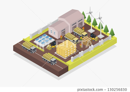Isometric Warehouse Isometric Warehouse 130256830