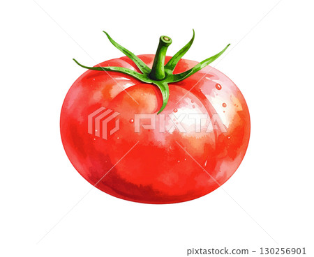 新鮮番茄插圖水彩 130256901