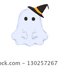 Halloween ghost, witch hat, mouthless, legless 130257267
