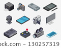 Isometric technological objects 130257319