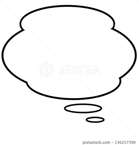 White-painted cloud-shaped speech bubble illustration material that can be used for thinking and talking to yourself White-painted cloud-shaped speech bubble illustration material that can be used for thinking and talking to yourself 130257390