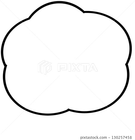 白色雲狀氣泡插圖素材,可用於思考和自言自語 白色雲狀氣泡插圖素材,可用於思考和自言自語 130257458