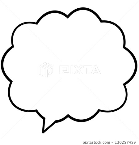 白色雲狀氣泡插圖素材,可用於思考和自言自語 白色雲狀氣泡插圖素材,可用於思考和自言自語 130257459