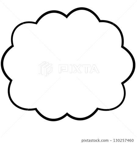 白色雲狀氣泡插圖素材,可用於思考和自言自語 白色雲狀氣泡插圖素材,可用於思考和自言自語 130257460