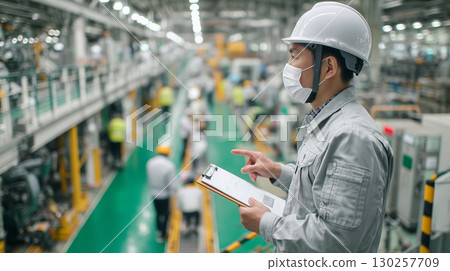 日本工人檢查工廠內部安全 130257709