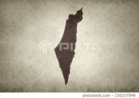 Map of Israel on an paper 130257846