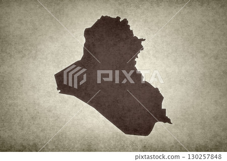 Map of Iraq on an paper 130257848
