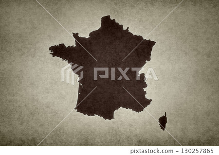 Map of France on an paper Map of France on an paper 130257865