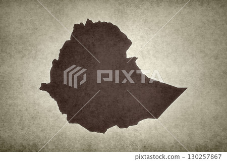 Map of Ethiopia on an paper Map of Ethiopia on an paper 130257867
