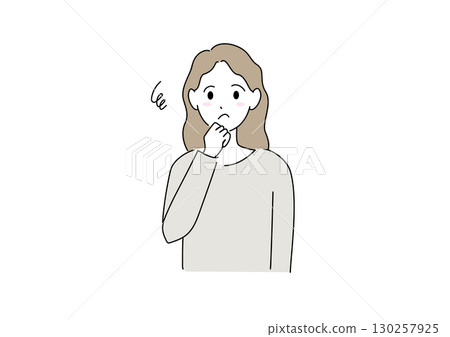 需要一名婦女的例證 需要一名婦女的例證 130257925
