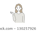A woman who guides with a smile 130257926