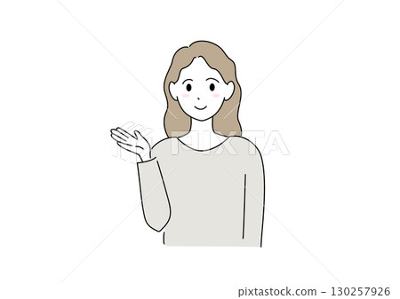 A woman who guides with a smile 130257926