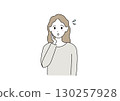 Illustration of a woman in need 130257928