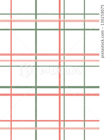 Geometric grid pattern with pink and green intersecting lines on white background minimalist design 130258075