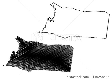 Horizonte municipality (Ceara state, Municipalities of Brazil, Federative Republic of Brazil) map vector illustration, scribble sketch Horizonte map 130258486