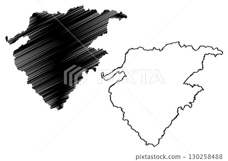 Choro municipality (Ceara state, Municipalities of Brazil, Federative Republic of Brazil) map vector illustration, scribble sketch Choro map Choro municipality (Ceara state, Municipalities of Brazil, Federative Republic of Brazil) map vector illustration, scribble sketch Choro map 130258488