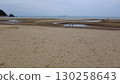 Low tide and the expanse of sand at Chichibugahama Beach in Kagawa Prefecture 130258643