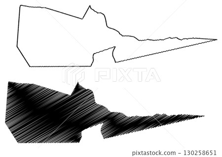 Itaicaba municipality (Ceara state, Municipalities of Brazil, Federative Republic of Brazil) map vector illustration, scribble sketch Itaicaba map 130258651