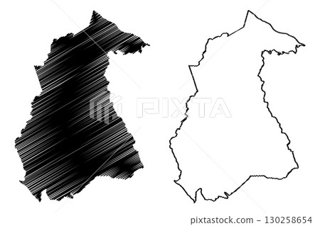 Itapipoca municipality (Ceara state, Municipalities of Brazil, Federative Republic of Brazil) map vector illustration, scribble sketch Itapipoca map 130258654