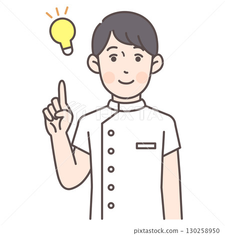 一名男護士一邊指著一邊想出了一個主意 130258950