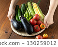 Fresh summer vegetables in a basket 130259012