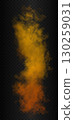 Vertical gradient yellow, orange and red colors fire smoke cloud. Vector realistic blaze, flame or 130259031